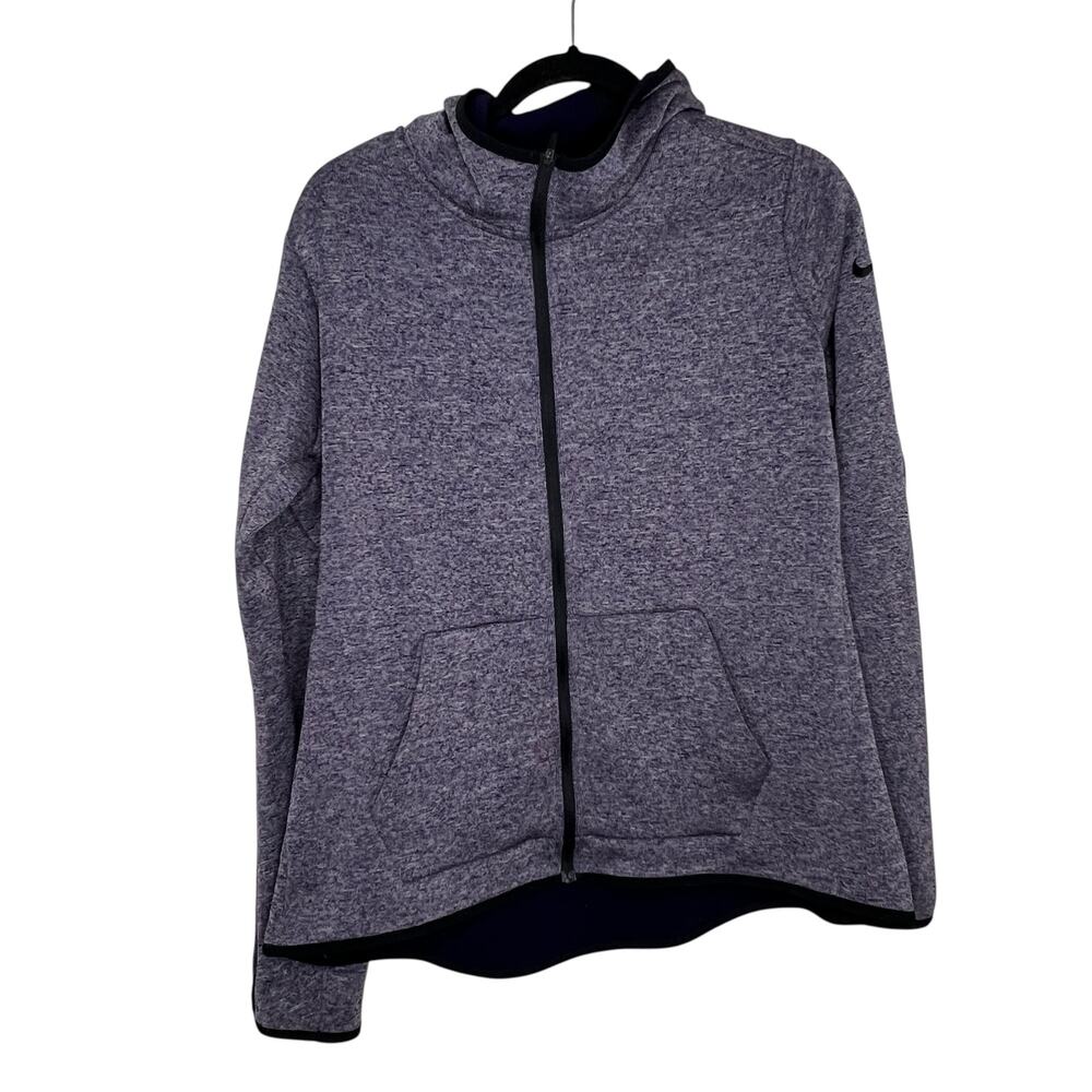 Nike Dri- Fit Therma Full Zip Training Hoodie Purple Jacket Size XL